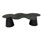 Mesa de Centro Cone Orgânica Splash 120x65 cm Tampo Ébano Base Ébano