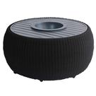 Mesa de Centro Corda Naval com Tampo de Alumínio Ripado e Champanheira - 80cm Mesa de Centro Corda Naval com Tampo de Alumínio Ripado e Champanheira - 80cm