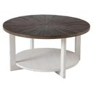 Mesa de Centro COZAYH Rústica Estilo Fazenda Redonda 81x81x50 cm