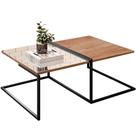 Mesa De Centro De Sala Com Espelho Aurora - Casa Chick Demolição-preto
