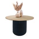 Mesa de Centro Decorativa Lua 03 D80cm em Madeira Maciça - Ébano Mesa de Centro Decorativa Lua 03 D80cm em Madeira Maciça - Ébano