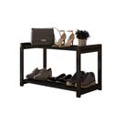 Mesa De Centro Decorativa Sapateira Hall De Entrada Aço Mdf Moderna Produto 2 Em 1