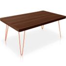 Mesa de Centro Dublin Retangular em Aço e MDF Clean - Cobre e Villandry Mesa de Centro Dublin Retangular em Aço e MDF Clean - Cobre e Villandry