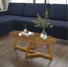 Mesa De Centro Elegante Classic Sala Off White Pés Em Madeira Tebarrot