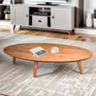 Mesa de Centro em MDF Oval Orgânico Laminada 100x45cm Londres