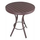 Mesa de Centro Emily com Tampo Ripado em Alumínio para Área, Jardim, Edícula, Piscina e Decoração Trama Original