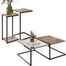 Mesa de Centro Espelhada com Mesas Laterais Industrial D01 Design Demolição - Lyam Decor Mesa de Centro Espelhada com Mesas Laterais Industrial D01 Design Demolição - Lyam Decor