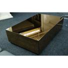 Mesa de Centro Espelhado Dourado Design Retangular Moderno Mesa de Centro Espelhado Dourado Design Retangular Moderno