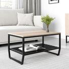 Mesa de Centro Estilo Industrial 2 Divisões