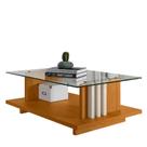 Mesa de Centro Frizz com Tampo de Vidro - Madetec Mesa de Centro Frizz com Tampo de Vidro - Madetec