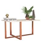 Mesa de Centro Girassol Retangular Pés de Ferro - Off White Mesa de Centro Girassol Retangular Pés de Ferro - Off White