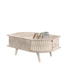 Mesa de Centro Indianapolis Calacata/Off White - VRK COMERCIO ON-LINE
