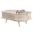 Mesa de Centro Indianapolis com Nichos Calacata/Off-White