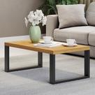 Mesa de Centro Industrial Mdf 89,5x53cm Freijo Preto Fosco Pradel