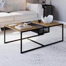 Mesa de Centro Industrial York 100 cm - Vermont/Preto