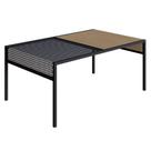 Mesa de Centro Industrial York Artesano Retangular 80 cm (largura) em MDP Hanover Aço Preto