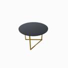 Mesa de Centro Jade Base de Aço Tampo MDF Decorativa Moderna