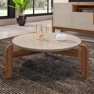 Mesa de Centro Julliane Off White/Cedro