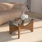 Mesa de Centro Levitá com Vidro 100% Mdf Cinamomo - Artely Móveis