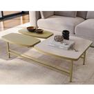 Mesa de Centro Lile Luxo MDF 25mm Usinado com Pés de Ferro Design Moderno Lojas Movelove Mesa de Centro Lile Luxo MDF 25mm Usinado com Pés de Ferro Design Moderno Lojas Movelove