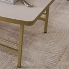 Mesa de Centro Lile Luxo MDF 25mm Usinado com Pés de Ferro Design Moderno Lojas Movelove