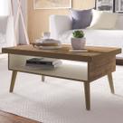Mesa de Centro Lucca com Nicho Pinho/Off White - Artely