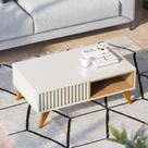 Mesa de Centro Lujan Off White / Freijó