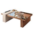 Mesa De Centro Luna Nature Off White Com Espelho - Hb Móveis Mesa De Centro Luna Nature Off White Com Espelho - Hb Móveis