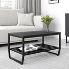 Mesa de Centro MDF e Ferro Preto Estilo Industrial