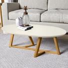 Mesa de Centro Medelyn Classic Oval Off White