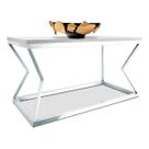 Mesa De Centro Mond Retangular Tampo Mdf Sala Decoração Branca/Branca Mesa De Centro Mond Retangular Tampo Mdf Sala Decoração Branca/Branca