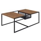 Mesa de Centro New 100 cm Vermont e Preto A05 - D'Rossi