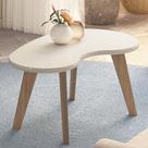Mesa de Centro Orgânica 90cm Para Sala Cassia Off White A09 - Mpozenato