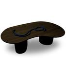 Mesa De Centro Orgânica Bean 90x60cm ébano