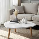 Mesa de Centro Orgânica Moderna Para Sala Pés Madeira