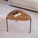 Mesa de Centro Orgânica Sala de Estar 58,5cm c/ Pés em Metal
