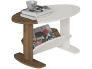 Mesa De Centro Oval Com Nicho Artely Ísis Cor Pinho com Off White Mesa De Centro Oval Com Nicho Artely Ísis Cor Pinho com Off White