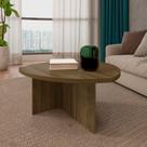 Mesa de Centro Oval Delta Artely Marrom Pinho Mesa de Centro Oval Delta Artely Marrom Pinho