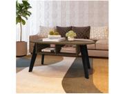 Mesa de Centro Oval Diva Pinho e Preta