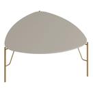 Mesa de Centro Para Sala de Estar Alta Pés Industrial Dourado Alef I03 Grigio - Lyam Decor