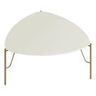 Mesa de Centro Para Sala de Estar Alta Pés Industrial Dourado Alef I03 Luna - Lyam Decor