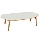 Mesa de Centro Para Sala de Estar Orgânica 90cm Cindy D03 Off White Freijó - Lyam Decor Mesa de Centro Para Sala de Estar Orgânica 90cm Cindy D03 Off White Freijó - Lyam Decor