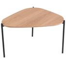 Mesa de Centro Para Sala de Estar Pés Metálicos Alta Adek A03 Hanover Preto - Lyam Decor