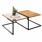 Mesa de Centro para Sala Madeira e Metal Estilo Industrial Aurora - ÉdeCasaMóveis Mesa de Centro para Sala Madeira e Metal Estilo Industrial Aurora - ÉdeCasaMóveis