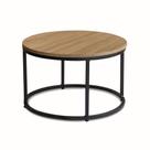 Mesa de Centro redonda Kira Preto com tampo Truffel Mesa de Centro redonda Kira Preto com tampo Truffel