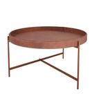 Mesa de Centro Redonda material sintético 70x70x39 Decor Patrimar Marrom
