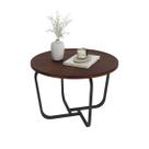 Mesa de centro redonda sala canto carbon luxo 60cm