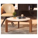 Mesa De Centro Redonda Sala Estar Madeira Estilo Orgânica