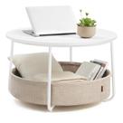 Mesa de Centro Redonda VASAGLE LILEA 75cm Branca