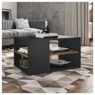 Mesa de Centro Retangular Com Divisória Opala Preto Caemmun